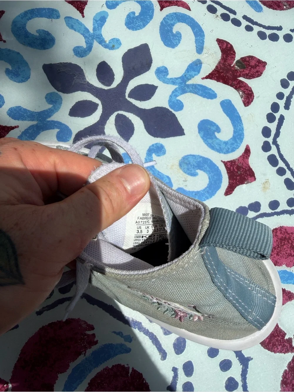 Kids Converse High Top Platform Sneakers in Light Teal and White